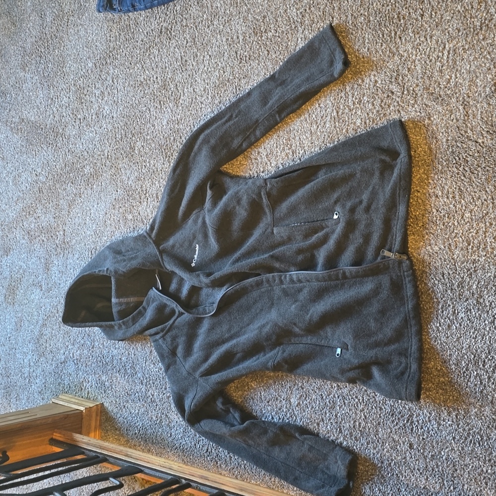 Grey xl Columbia hooded zip up